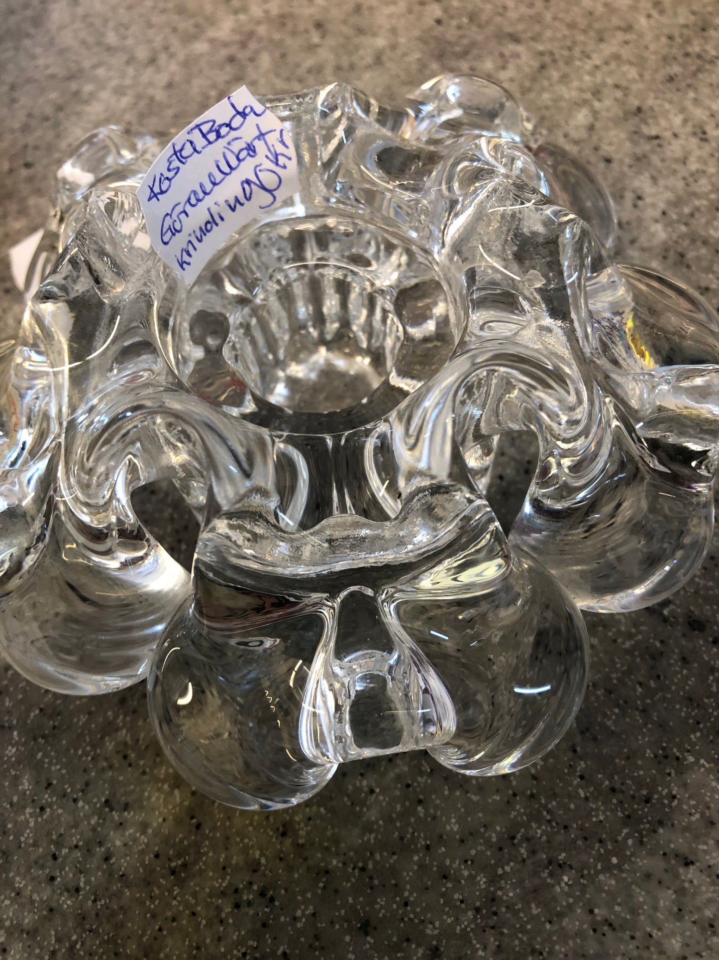 Ljusstake glas Kosta Boda